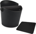 HOMEE Coffee Knock Box with Silicone Coffee Tamper Mat, 4.8 Inch Shock-Absorbent Durable Barista Style Knock Box With Removable Knock Bar and Non-Slip Base, Equipped Anti-Slip Espresso Tamper Mat