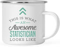 Andaz Press 11oz. Stainless Steel Campfire Coffee Mug Gift, This is What an Awesome Statistician Looks Like, 1-Pack, Birthday Gift Ideas Coworker Him Her, Includes Gift Box