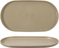 uxcell 2Pcs Fast Food Serving Trays, 12x6.6 Oval Reusable Restaurant Serving Trays for Kitchen Restaurant Coffee Fruit Burger Lunch Dessert, Khaki