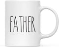Andaz Press Simple Rustic Farmhouse Kitchen Decor 11oz. Ceramic Coffee Tea Mug Gift, Father, 1-Pack, Father's Day Birthday Christmas Gift Ideas for Family, Friends