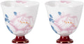 KAMMAK Tea Cup Set of 2 Small Tea Cups 2.8oz Floral Porcelain Tea Cup Set, Asian Ceramic Teacups for Home, Party, Office, Chinese Kung Fu Tea Set for Hot/Cold Drink