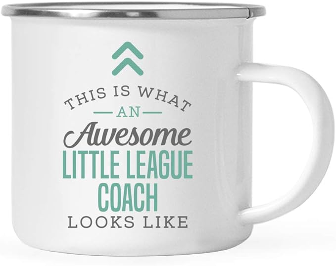 Andaz Press 11oz. Stainless Steel Campfire Coffee Mug, This is What an Awesome Little League Coach Looks Like, 1-Pack, Birthday Gift Ideas for Coworker Him Her, Includes Gift Box