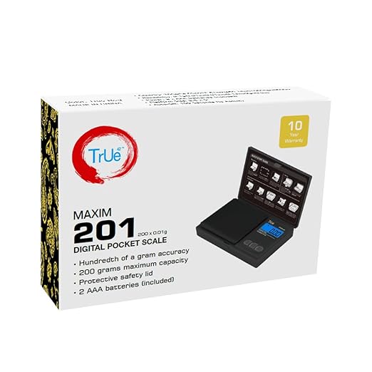 True 42 Maxim 201 Special Edition 200gx0.01g Precision Gram Scale for Jewelry/Food/Medicine Pocket Scale, Paisley 200g 0.01g (Black)
