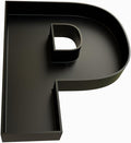 Hard Plastic Reusable Fillable Letters Numbers Serving Trays for Party Decoration (P, Black)