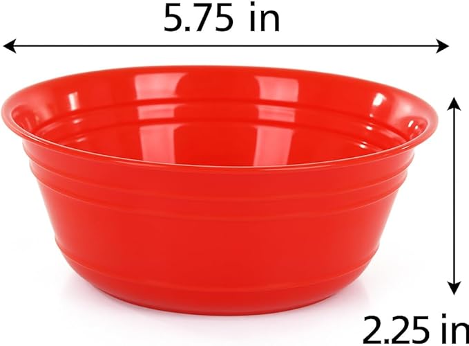 Mintra Home Snack Bowls (Small 6pk (600ml), Assorted) - 5.75inW x 2.25inH