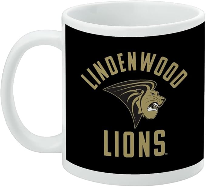 Lindenwood University Lions Logo Ceramic Coffee Mug, Novelty Gift Mugs for Coffee, Tea and Hot Drinks, 11oz, White
