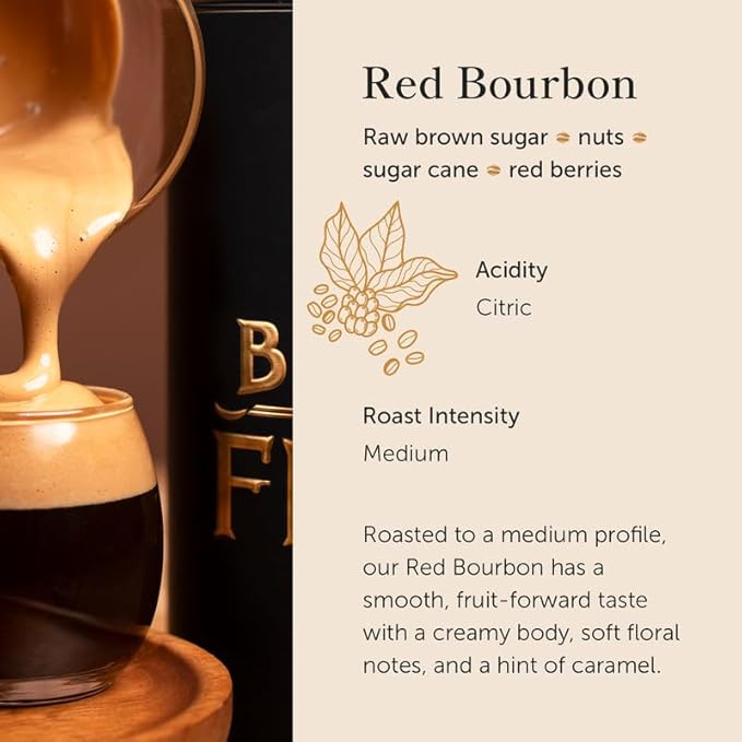 Bean of Fire El Salvador Red Bourbon Washed Ground Coffee – Medium Roast, Single Origin Specialty, Smooth & Fruity Cup (16 oz)