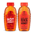 Nate’s Honey Bundle, 2 Honey Products, Hot Honey + Raw & Unfiltered Honey, 16oz x 2