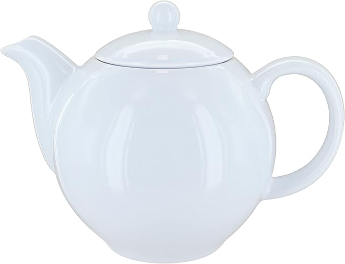 Blue Rose Polish Pottery - Miko Blue Large Teapot - 7 Cup Capacity - Hand-Painted Polish Pottery Ceramic Coffee & Tea Server