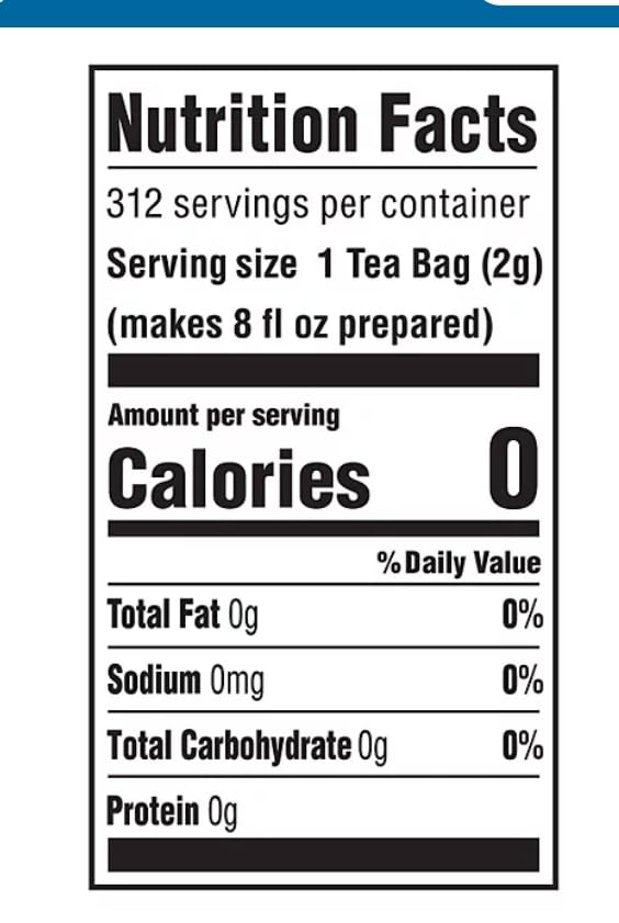 Black Tea Bags, Individually Wrapped 100 Count