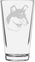 Smooth Collie Custom Personalized Dog Themed Etched All Purpose 16oz Pint Glass