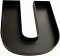 Hard Plastic Reusable Fillable Letters Numbers Serving Trays for Party Decoration (U, Black)