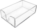 Acrylic Napkin Holder, Clear Rectangle Guest Towel Holder Tray for Bathroom, Kitchen, Office - 9x5.5x2.5in