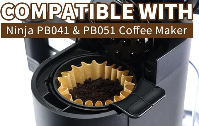 White Plastic Coffee Filter and 100PCS Coffee Paper Filter for ninja pb051, white