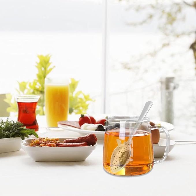 2PCS Tea Strainers, Stainless Steel Tea Diffuser Spoons with Long Handle for Loose Tea Leaf Coffee Herb