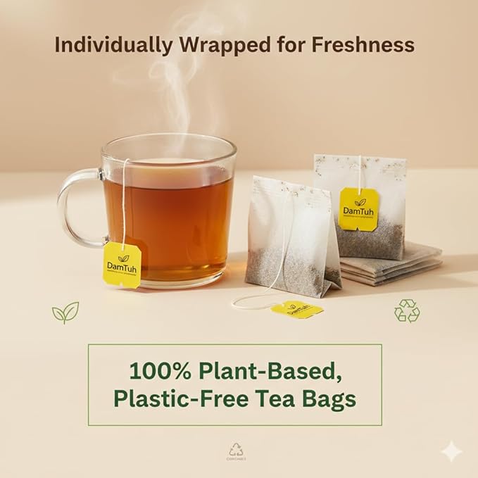 Damtuh Korean Pu-erh Tea – Aged & Smooth Dark Tea, Full-Bodied Earthy Flavor – 50 Tea Bags (0.7g each)