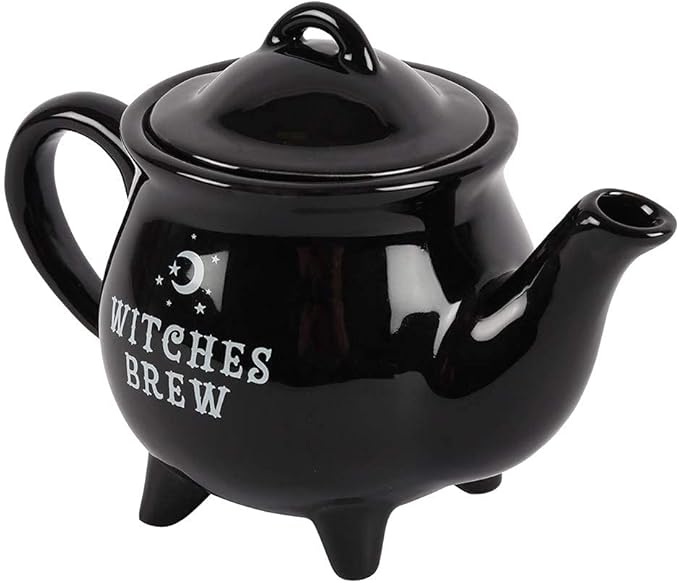Witches Brew Black Ceramic Tea Pot