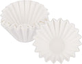 EUSOAR 1-4 Cup White Coffee Filters, Pack of 50 Small Size Disposable Basket Paper Filter, for Single Pour Over and Drip Coffee Makers, for Home Commercial Coffee Dripper and Brewers