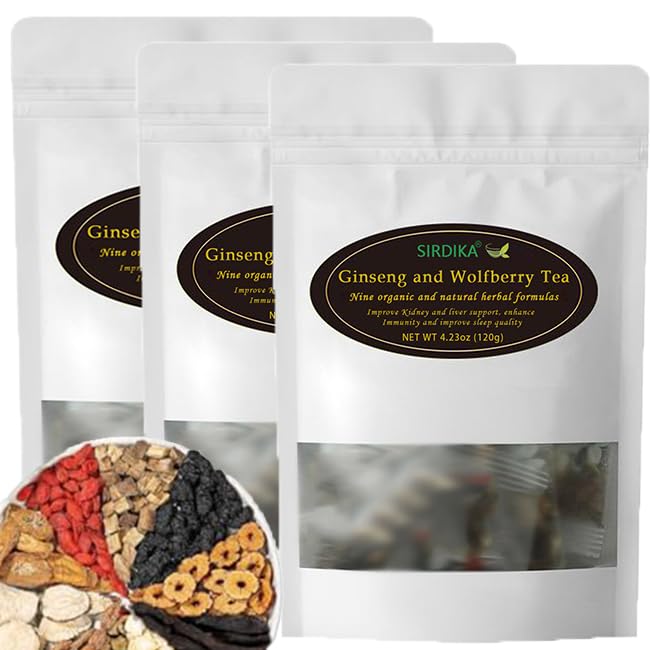 Ginseng Nine TreasureTea - Red Date Wolfberry Mulberry Tea, Organic Kidney Cleanse Chinese Herbal (3)