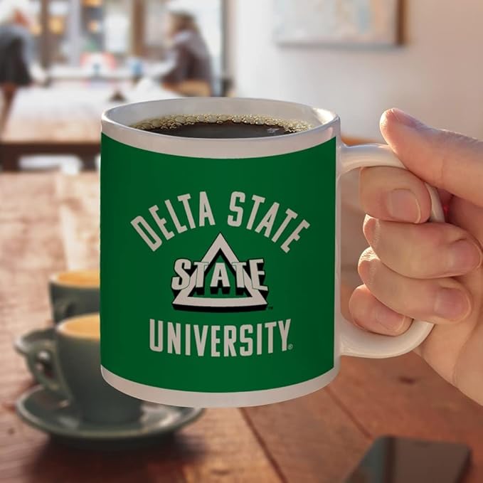 Delta State Statesmen Ceramic Coffee Mug, Novelty Gift Mugs for Coffee, Tea and Hot Drinks, 11oz, White