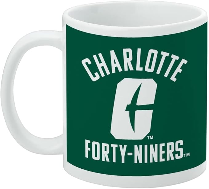 UNC Charlotte 49ers Logo Ceramic Coffee Mug, Novelty Gift Mugs for Coffee, Tea and Hot Drinks, 11oz, White