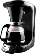 Taurus| Velvet Digital| Programmable Digital Coffee Maker for 24 Hours with Permanent Filter| (700 Watts)| Glass|Black