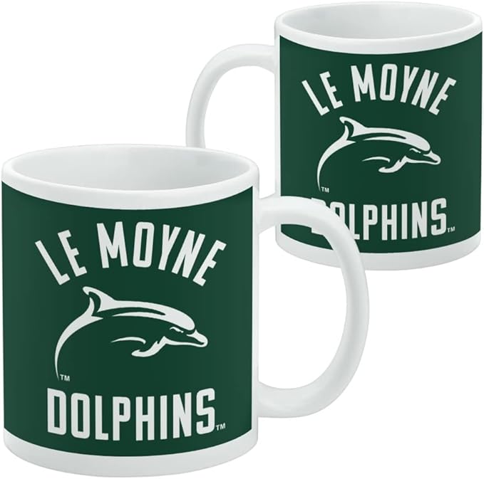 Le Moyne College Dolphins Logo Ceramic Coffee Mug, Novelty Gift Mugs for Coffee, Tea and Hot Drinks, 11oz, White