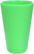 Silipint 16oz Silicone Pint Glass – Unbreakable BPA-Free Reusable Silicone Drinking Cup – Dishwasher Microwave & Freezer Safe – Stemless Glass for Water Coffee Smoothies (Glow in the Dark Green)