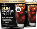 VitaCup Slim Protein Coffee Shake for Diet Support, Instant Coffee w/Whey Protein Powder, B Vitamins & Fiber, Dietitian Developed for Performance & Taste, Make as Iced Coffee or Shake, 2 Bags