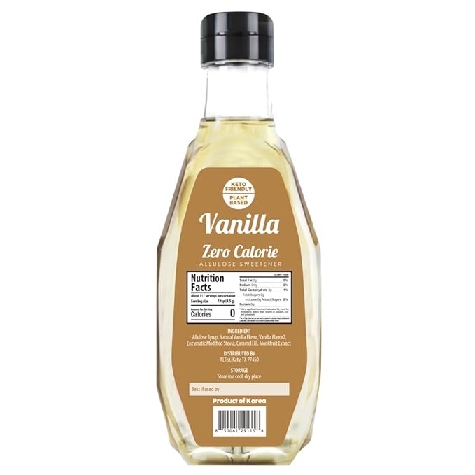 ALTist Allulose Syrup Sweetener – Zero Calorie Liquid Sugar Alternative, Keto, Vegan, Non-GMO, Plant-Based | 1:1 Sugar Replacement, No Net Carbs, Zero Fat, 17.7 fl oz x 2 Bottle - Vanilla