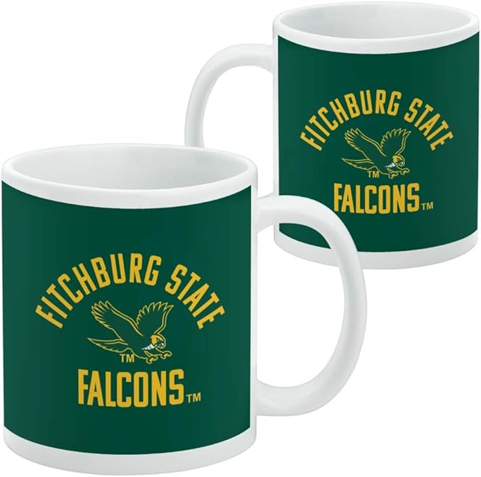 Fitchburg State University Falcons Ceramic Coffee Mug, Novelty Gift Mugs for Coffee, Tea and Hot Drinks, 11oz, White