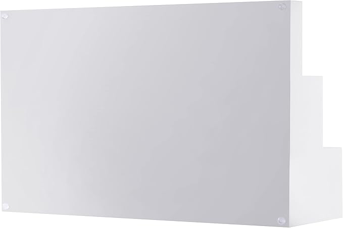 CiaoHER Large Acrylic Wine Liquor Bottle Rack 3 Tier White Countertop Riser Display for Bar Coffee Leisure Station Retail Store Shop Grocery Collection Organizer Stand (20''-2pack)