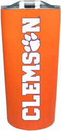 Campus Colors NCAA Stainless Steel Tumbler perfect for Gameday - 18 oz - Double Walled - Keeps Drinks Perfectly Insulated (Clemson Tigers - Orange)