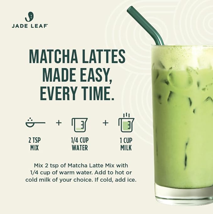 Jade Leaf Matcha Organic Premium Ceremonial Grade Matcha Green Tea Powder - Japanese - Culinary, Ingredient, Ceremonial Barista Teahouse, Latte, Collagen, 0.35 Ounce (Pack of 30), Matcha Latte