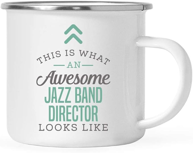 Andaz Press 11oz. Stainless Steel Campfire Coffee Mug Gift, This is What an Awesome Jazz Band Director Looks Like, 1-Pack, Birthday Gift Ideas Coworker Him Her, Includes Gift Box