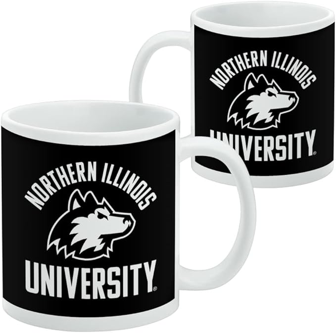 Northern Illinois University Huskies Ceramic Coffee Mug, Novelty Gift Mugs for Coffee, Tea and Hot Drinks, 11oz, White