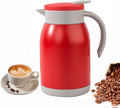 Stainless Steel Thermal Coffee Carafe, Double Walled Vacuum Water and Beverage Dispenser, 12 Hour Heat Retention, 27OZ /800ML (Red)