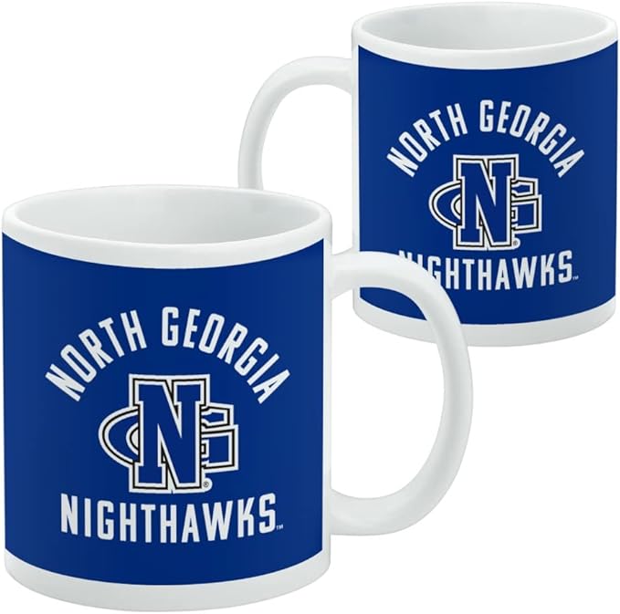 University of North Georgia Nighthawks Ceramic Coffee Mug, Novelty Gift Mugs for Coffee, Tea and Hot Drinks, 11oz, White