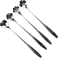 Stainless Steel Creative Long Handle Spoon Set - Mixing, Tea, Cake, Sugar, Dessert, Ice Cream, Cocktail Stirring, Coffee, Milkshake, Cold Drink - 4 Pieces