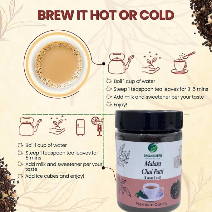 Masala Chai Tea – Authentic Indian Spiced Chai Blend with Black Tea, Cardamom, Cinnamon, Ginger & Clove – Loose Leaf, Natural, Non-GMO – Perfect for Chai Latte – 227grams