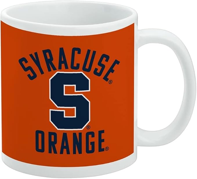 Syracuse University Orange Ceramic Coffee Mug, Novelty Gift Mugs for Coffee, Tea and Hot Drinks, 11oz, White