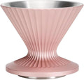 Pour Over Coffee Dripper Drip Coffee Pour Over Maker Resuable Blossom Cone Funnel Stainless Steel Metal Coffee Filter for Travel, Camping, Office, Home, Coffee Maker Brew (Sunset Blush)
