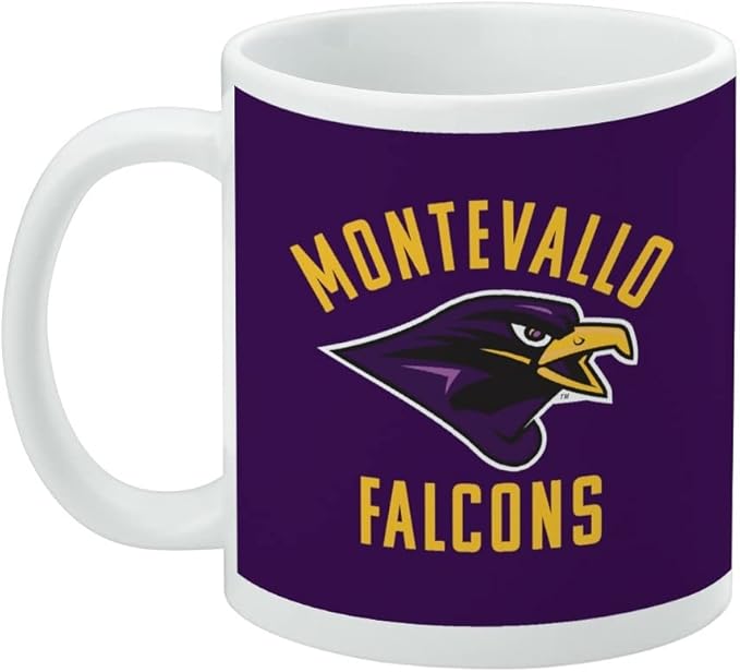 University of Montevallo Falcons Logo Ceramic Coffee Mug, Novelty Gift Mugs for Coffee, Tea and Hot Drinks, 11oz, White