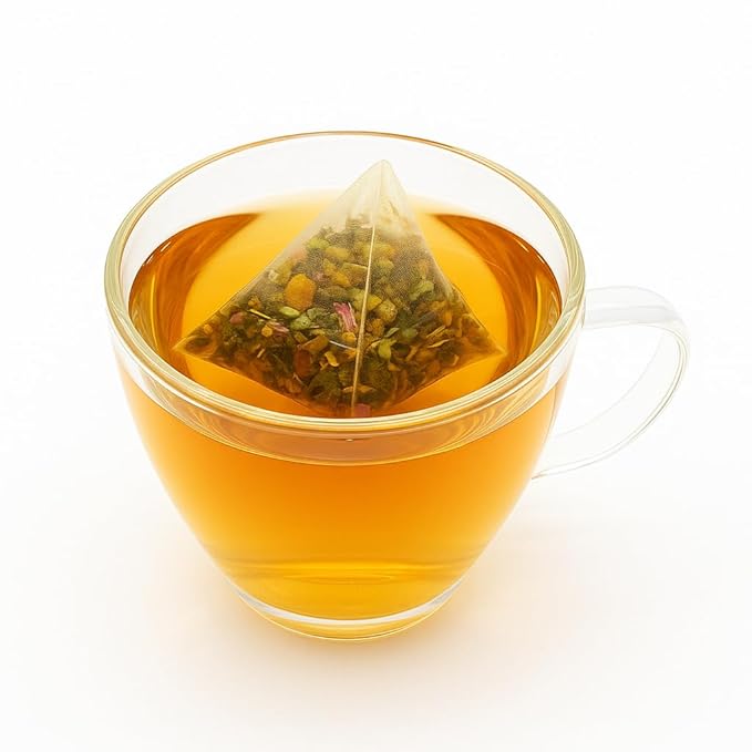 Pure And Easy Tea, Serenity Herbal Tea Sampler, 15 Count Caffeine-Free Variety, Whole-Leaf Herbal Blends in BPA-Free Plant-Based Tea Bags, Premium Wellness Gift Box (49.5g)