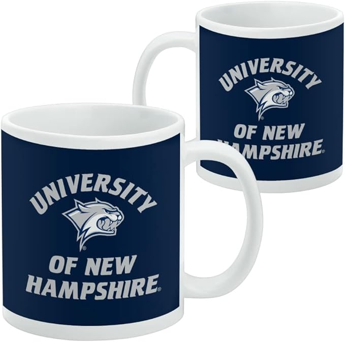 New Hampshire Wildcat Ceramic Coffee Mug, Novelty Gift Mugs for Coffee, Tea and Hot Drinks, 11oz, White