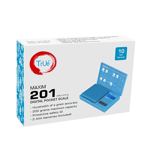 True 42 Maxim 201 Special Edition 200gx0.01g Precision Gram Scale for Jewelry/Food/Medicine Pocket Scale, Paisley 200g 0.01g (Cookies Blue)