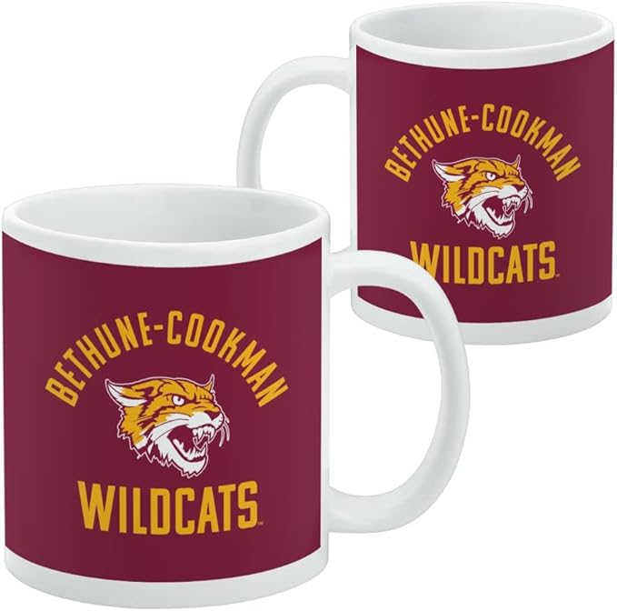 Bethune-Cookman Wildcats Logo Ceramic Coffee Mug, Novelty Gift Mugs for Coffee, Tea and Hot Drinks, 11oz, White