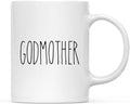 Andaz Press Simple Rustic Farmhouse Kitchen Decor 11oz. Ceramic Coffee Tea Mug Gift, Godmother, 1-Pack, Birthday Christmas Gift Ideas for Family, Friends