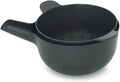 EKOBO Small Mixing Bowl and Colander Set Black– 60 oz BPA-Free Eco-Composite – Nesting Kitchen Mixing Bowls for Washing Mixing Serving – Compact Dishwasher Safe Kitchen Essentials
