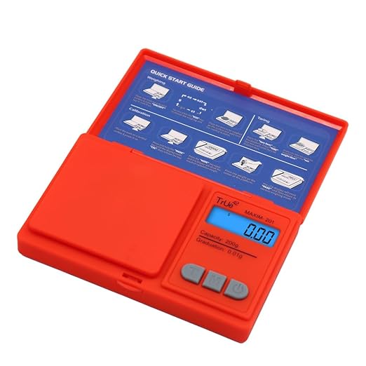 True 42 Maxim 201 Special Edition 200gx0.01g Precision Gram Scale for Jewelry/Food/Medicine Pocket Scale, Paisley 200g 0.01g (Orange LV)